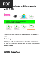 LM386 Audio Amplifier Circuits With PCB