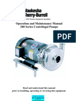 Bomba Do CiP - SPX - WAUKESHA CHERRY-BURRELL 200 Series Centrifugal Pumps - Manual
