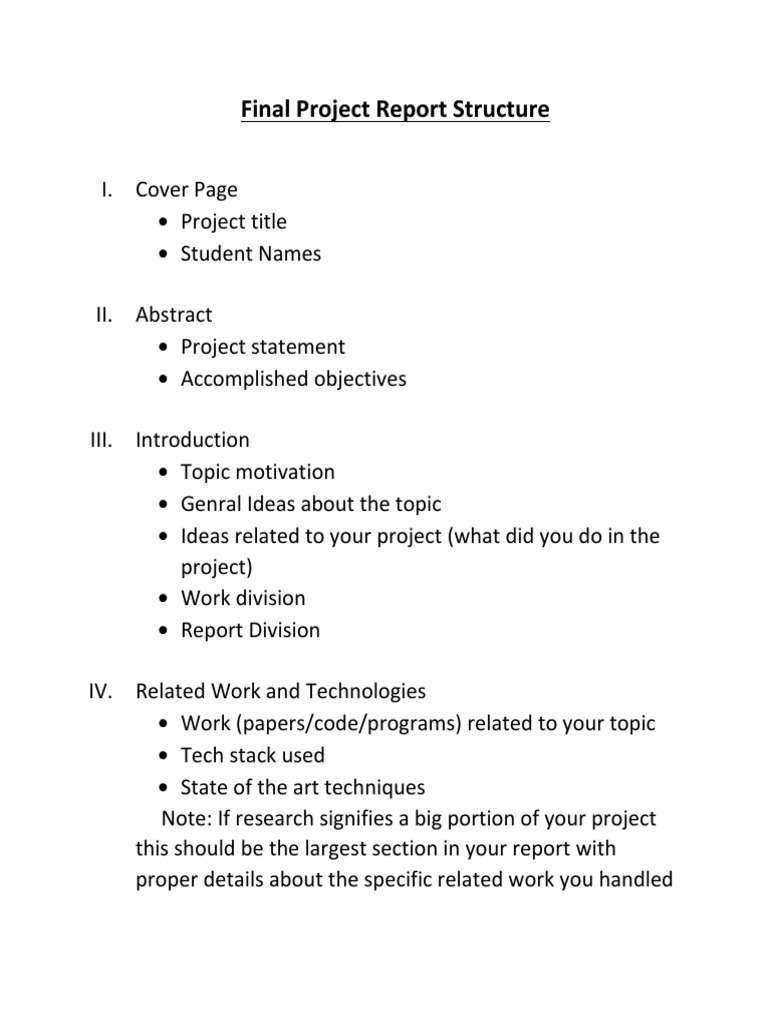 Final Project Report Structure PDF