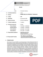 SÍLABO - PRIMER NIVEL DE ATENCIÓN Y TELESALUD 2021 - I y 2021 - II