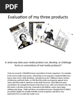 Evaluation of My Three Products