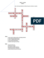 Crossword Puzzle: Drug Abuse