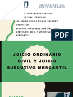 Juicio Ordinario Civil y Juicio Ejecutivo Mercantil