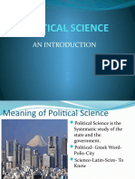 POLITICAL SCIENCE An Introduction Chapter 1