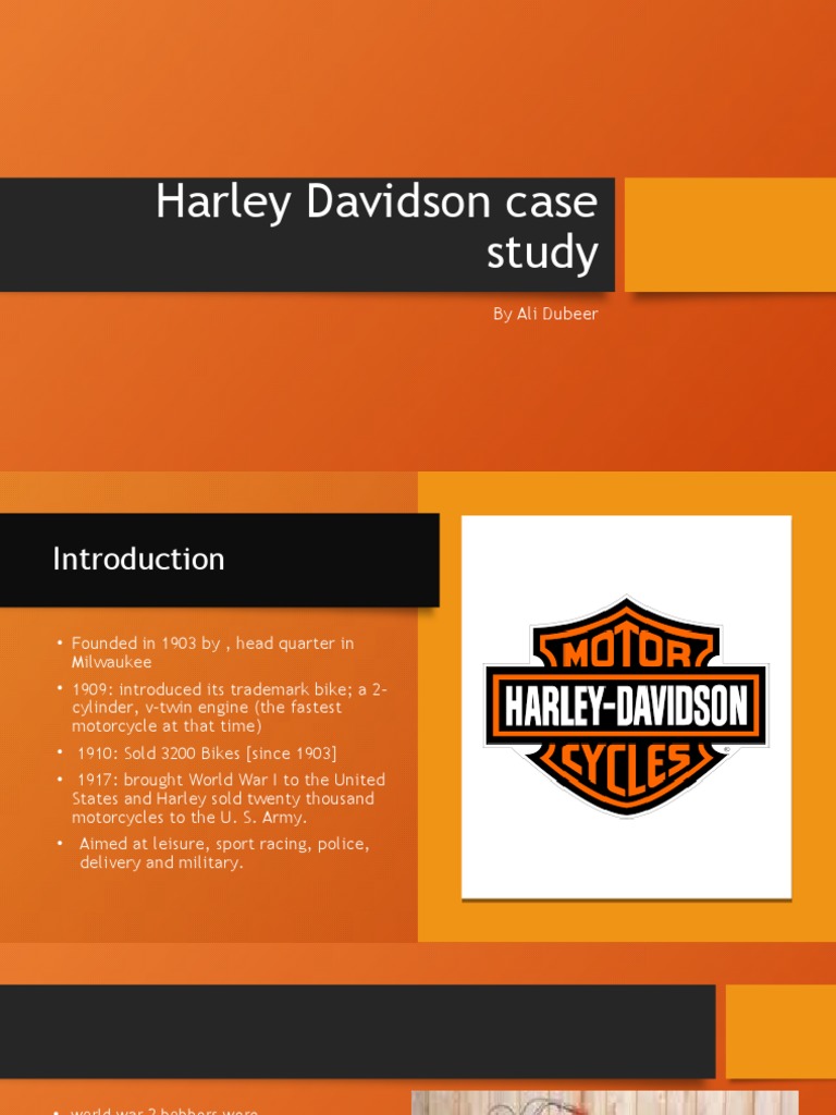 Harley Davidson Case Study PDF Harley Davidson Motor Vehicle