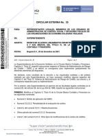 Circular Externa 35 Del 29 de Diciembre de 2021 - Modificaciones Sarc