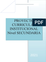 Proyecto Curricular Institucional Secundaria