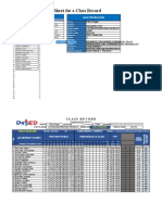 Input Data Sheet For E-Class Record: Learners' Names Basic Information