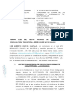 Justifica Inasistencia y Solicita Reprogramacion para Reinicio de Servicios Comunitarios Del Caso de Alberto Zapata Castillo