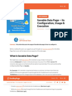Savable Data Page - Its Configuration, Usage & Execution