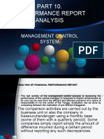Performance Report Analysis: Management Control System