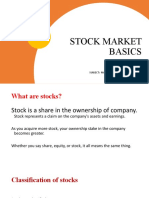 Stock Market Basics: Name:-Pawan Chabriya. ROLL - NO: - 5. STD: - T.Y-B.F.M. Subject: - Marketing in Financial Services