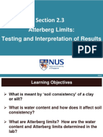 2.3 Atterberg Limits - Testing and Interpretation of Results