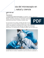 Importancia Del Microscopio en Medicina