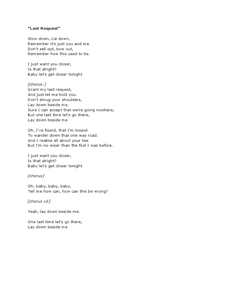Last Request | PDF