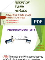 Advanced Solid State Physics Lab (520) : - DR - Ajit Mahapatro - DR .Annapoorni S