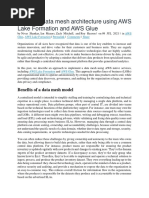 Design A Data Mesh Architecture Using AWS Lake Formation and AWS Glue
