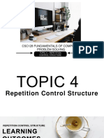 Topic 4 Repetition Control Structure