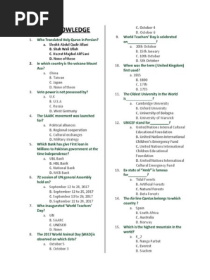 Mcqs Set For All Types Of Exams Pdf Pakistan Asia