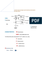 Electrical relay types and characteristics