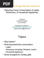 GL Energy Seminar 4 - Reducing Electricity Consumption