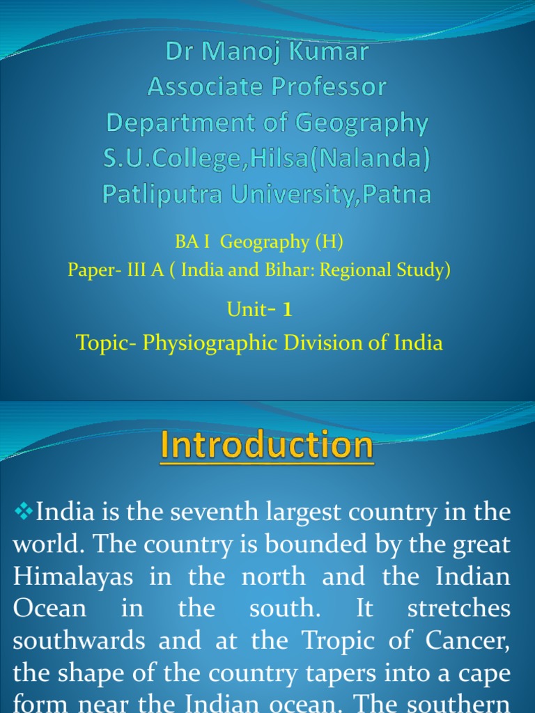 Physiographic Divisions of India | PDF | Himalayas | Physical Geography