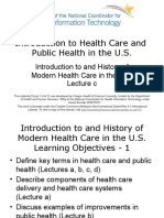 Introduction To Health Care and Public Health in The U.S