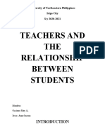 TEACHERS AND THE RELATIONSHIP BETWEEN STUDENT Mini Researcher
