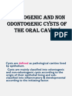 Odontogenic and Non Odontogenic Cysts of The Oral Cavity