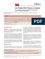 Role of Autologous Platelet-Rich Plasma in Z-Plasty