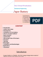 St. Mary's Group of Institutions: Paper Battery