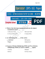 Computer Operator Past Paper 2020 ETEA 19-09-2020 Complete Solved DG Prosecution Department KPK