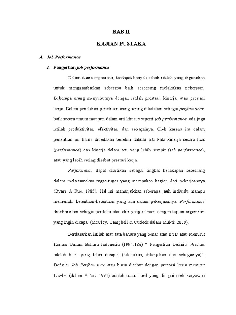Definisi dan Dimensi Job Performance | PDF | Bisnis