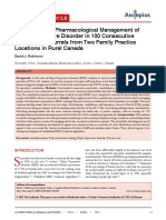 Analysis of The Pharmacological Management of Major Depressive Disorder in 100 Consecutive Psychiatric Referrals From Two Family Practice Locations in Rural Canada