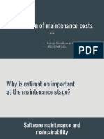 Estimation of Maintenance Costs