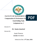Faculty of Mangement Sciences Compensation & Performance Management