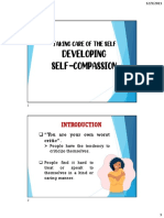 Taking Care of The Self - Developing Self-Compassion