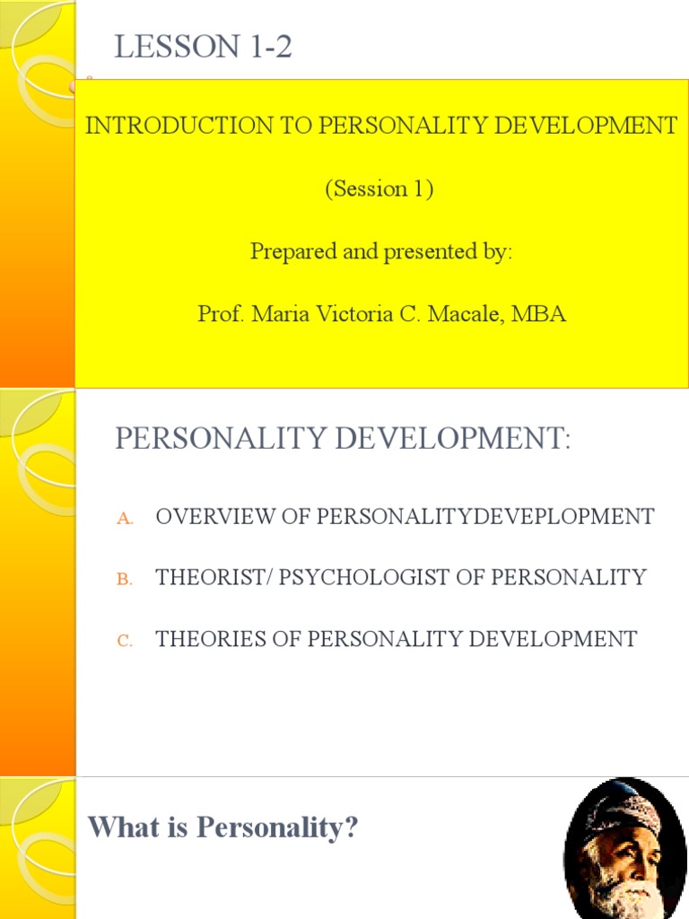 Introduction to Personality Development | PDF | Id | Personality Psychology