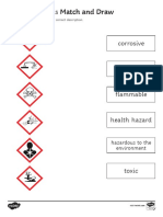 Hazard Symbols Match and Draw: Corrosive