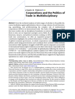 Multinational Corporations and The Politics of International Trade in Multidisciplinary Perspective