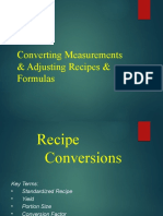 Converting Measurements & Adjusting Recipes & Formulas