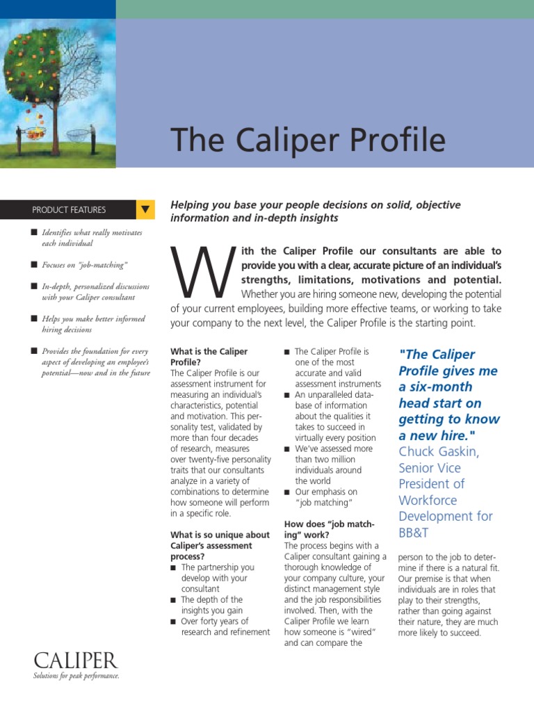 The Caliper Profile gives insights for better hiring PDF