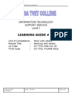 Learning Guide # 28: Information Technology Support Service Level I