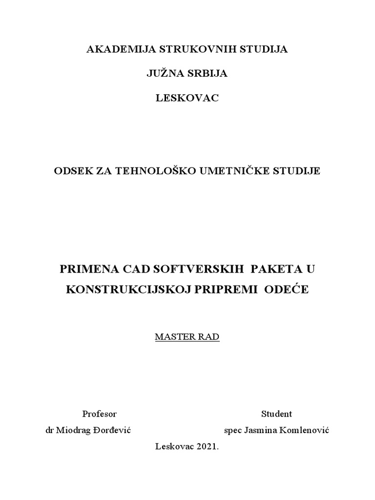 Master Rad 2 | PDF