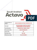 Saudi Arabian Actavo Company LTD Occupational Health & Safety Management System Manual