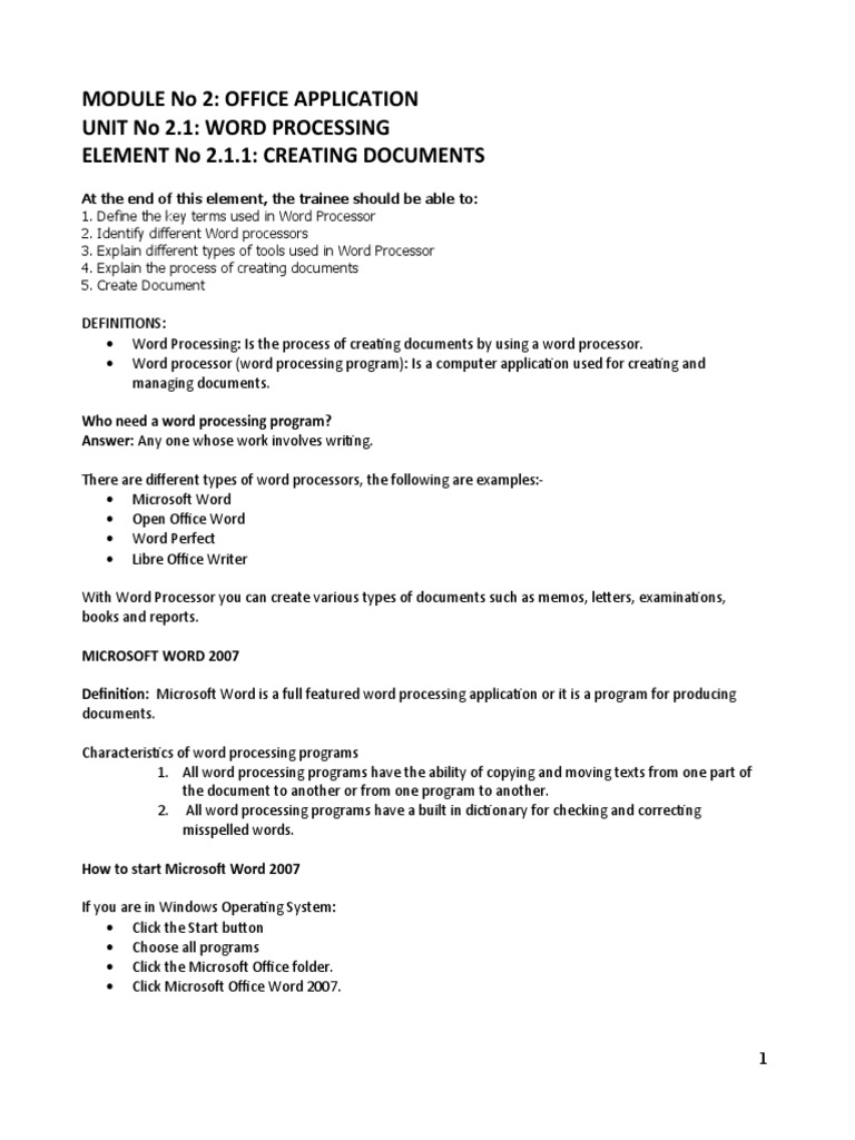 Word - Processing | PDF | Microsoft Word | Word Processor