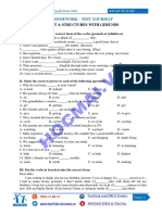 Unit 4: Structures With Gerunds: Homework - Test Yourself