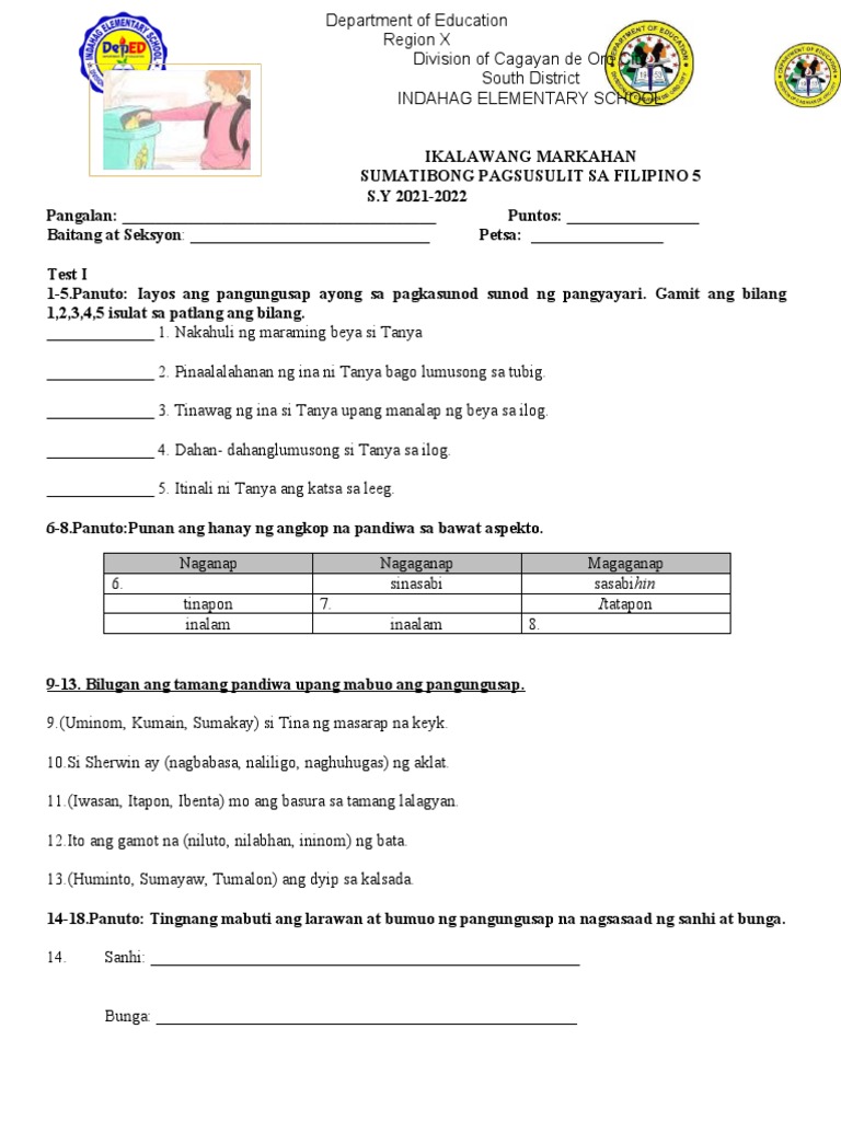 Summative Filipino 2ND Quarter | PDF