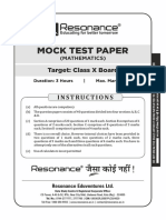 Class 10 Maths and Science Mock Test Papers