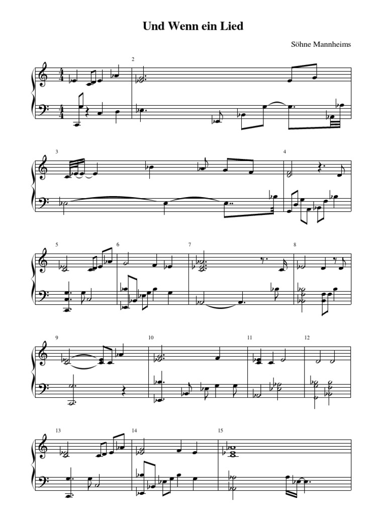 Söhne Mannheims Und Wenn Ein Lied Songtext Deutsch